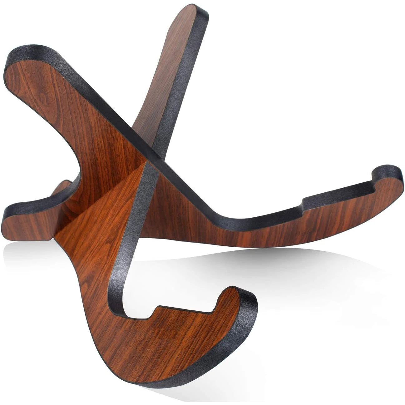 X-frame Detachable Non-Slip Wood Guitar Stand Holder Floor Step-shaped Universal Guitar Display Stand Guitar Display Rack Shelf