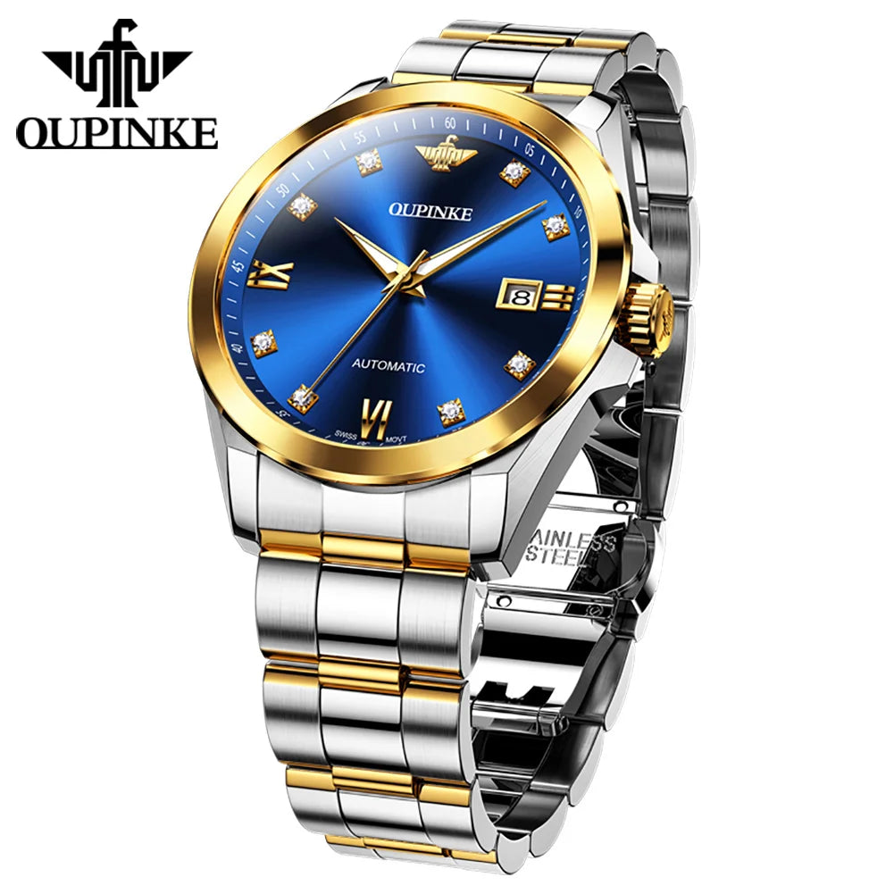 Oupinke 3199 Newest High End Premium Luxury Automatic Stainless Imported Movement Fashion Watch Stainless Steel Mechanical Watch