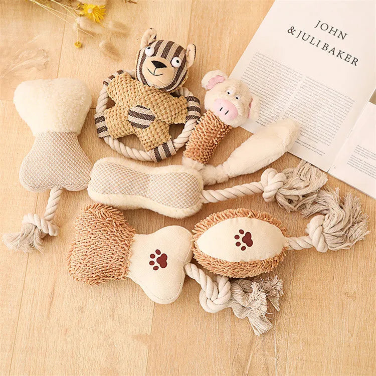 Bite Resistant Teeth Clean Pet Knot Dog Toys Pet Accessories Bulk Pack Large Dog Squeaky Toys