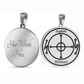 HLSS444 a Double Harvest in Academic and Career Jophiel Hifinael Amulet Talisman Laser Cut Stainless Steel Pendant Necklace