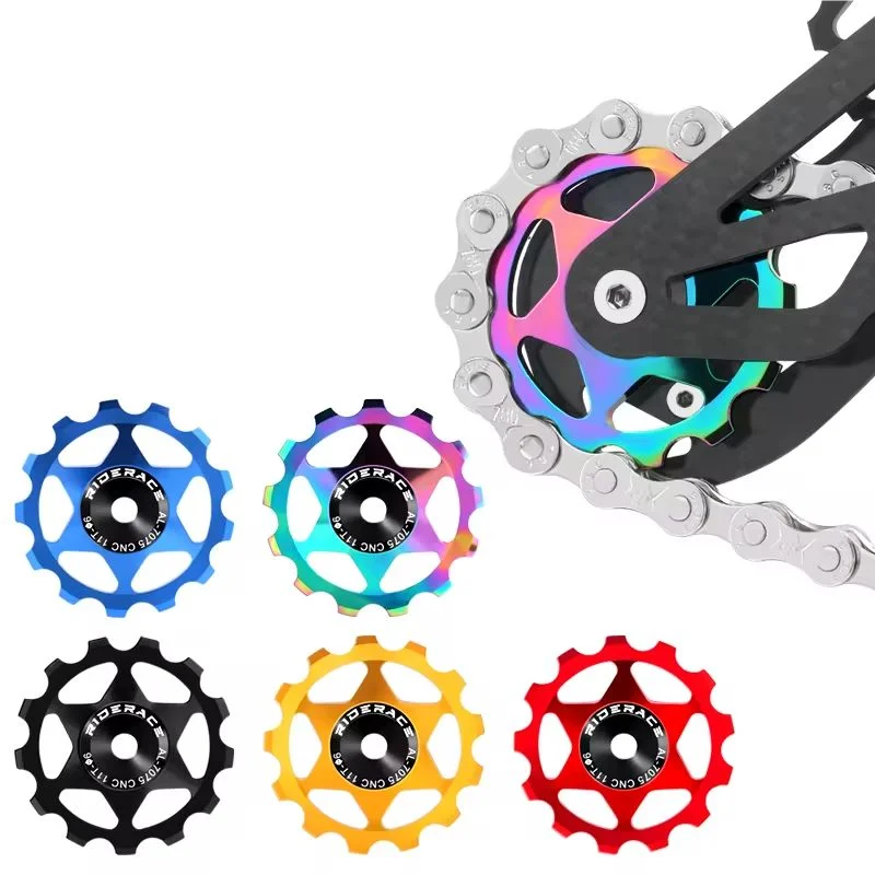 RIDERACE 13T 11T Bicycle Pulley Rear Derailleur MTB Road Bike Wheel Guide Bearing Jockey Pulley for Shimano Sram 4mm 5mm 6mm