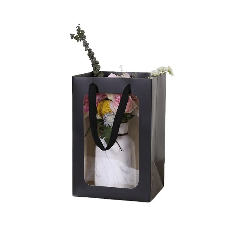 Luxury Paper Bag Wholesale Custom Logo Printed Promotional Paper Gift Bag With Display Window