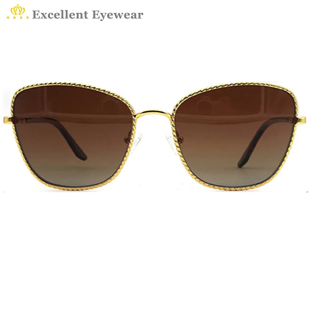 Hot Sell Metal Frame Oversized Sunglasses Fashion Custom Logo Women Big Luxury  Wholesale Sunglasses JA3558