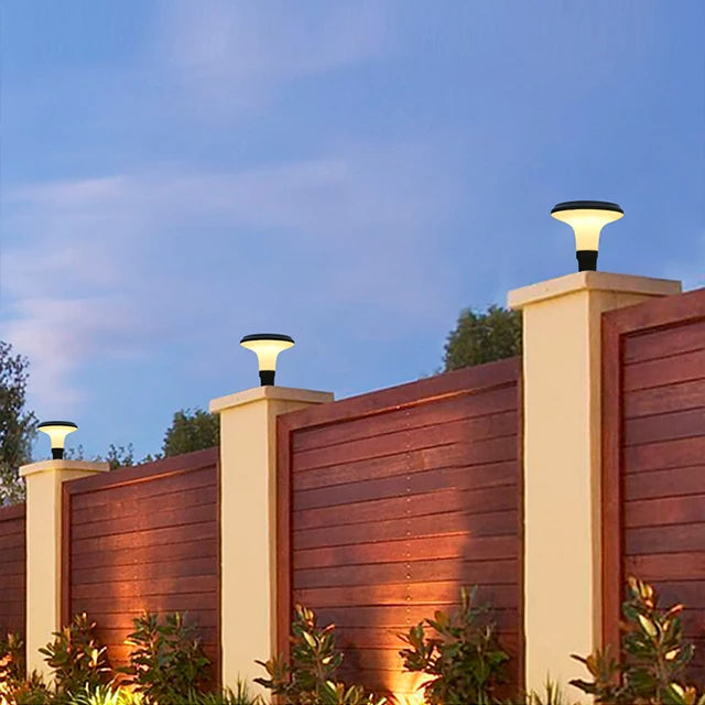 Outdoor IP65 Waterproof Solar Pillar Lamp for Garden & Wall Use LED Bollard Light with High CRI and 2-Year Warranty