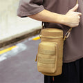 Tactical Water Bottle Pouch Unisex Molle System Kettle Bag with Zipper Closure and Adjustable Strap for Camping Hiking