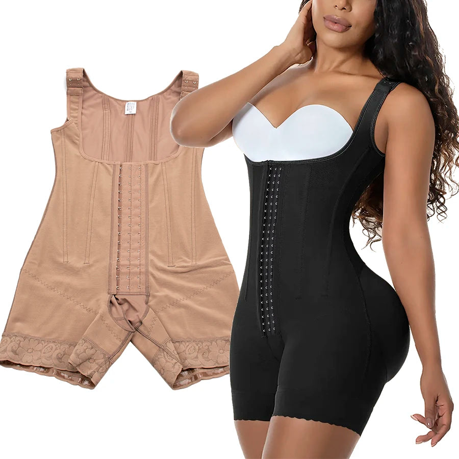 Plus Size Women's Postpartum Shapewear Custom Label Abdominal Tummy Control Bodysuit Op Ab Conjoined for Faja Enhancer