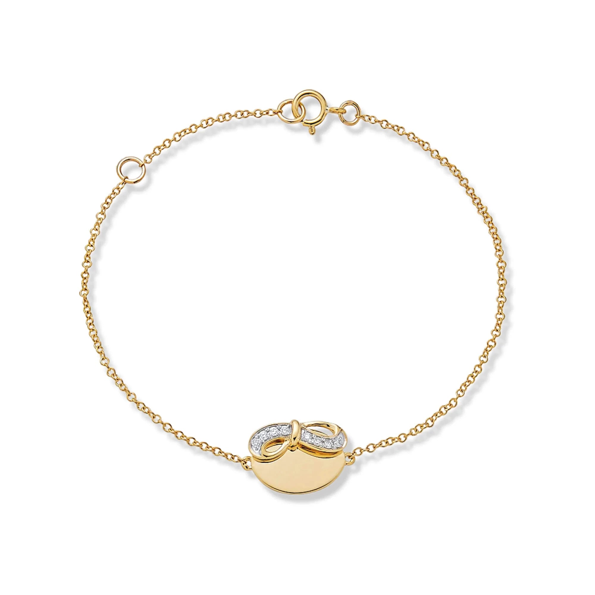 Milskye love 925 Silver Jewelry Fine Fashion for Women 18K Gold Bow Bracelets