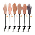 Artificial Simulation Hand Finger Display Flexible Movable Nail Practice Hand With Bracket for Acrylic Nails