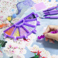 LS New Multi-Function Diamond Painting DIY Tool 6 Grids Point Drill Disc Printed Plastic Storage Tray and Embroidery Tool