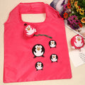 New Wholesale Animal Shaped Folding Reusable Grocery Bag 190T Animal Penguin Folding Shopping Bag