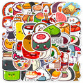 50PCS Japanese Food Mochi Colorful Cute SUSHI Cartoon Stickers