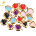 Vintage Cute Heart Earrings Necklace Pendant Stainless Steel Enamel Charms for Jewelry Making