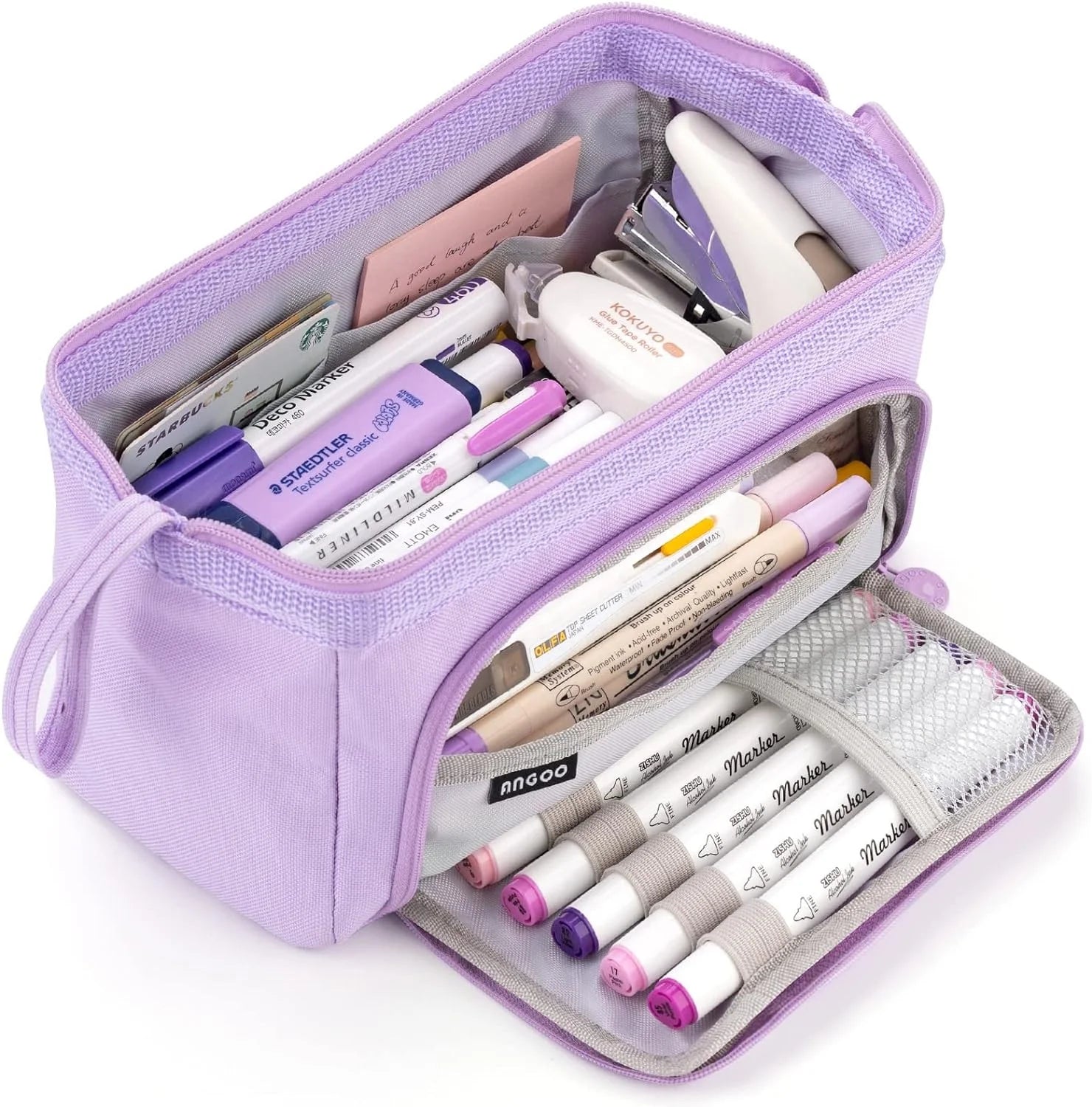 School Supplies Cute Pencil Bag Zipper Canvas Storage Pouch Gift Pen Pencil Case Stationery Bag Pouch