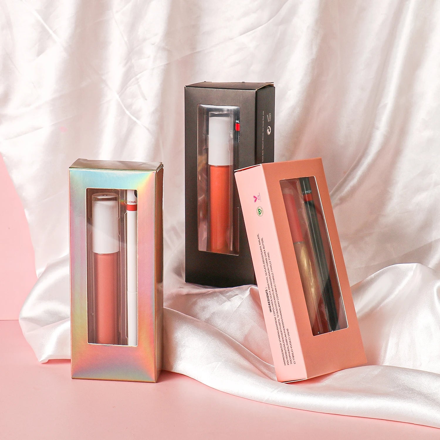 Wholesale Private Label 48 Colors No Logo Matte Moist Liquid Lipstick Lipgloss Set Glossy Lip Gloss Kit