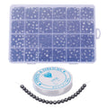 1200 Pcs Plastic Acrylic Mixed Colored Round Loose Letter Beads 6mm for Jewelry Making and Children's Educational Toys