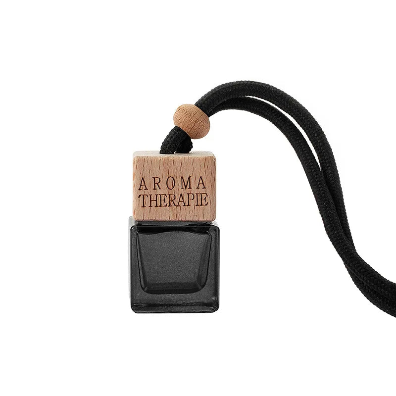 8ML square Black Perfume Bottle Pendant Car Diffuser Perfume Essential Oil Bottle Little Fragrance Bottle
