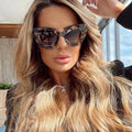 STORY W169 2024 New Brand Designer Fashion Vintage Tortoiseshell Frame Oversized Sun Glasses Retro Rivet Cateye Sunglasses Women