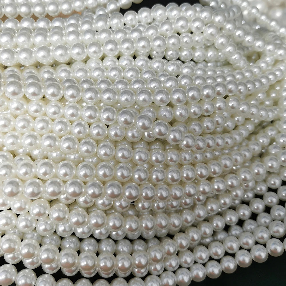 Wholesale 5-30mm Perforated Pearls Highlight ABS Plastic Beads DIY Clothing Shoes Bags Jewelry Accessories