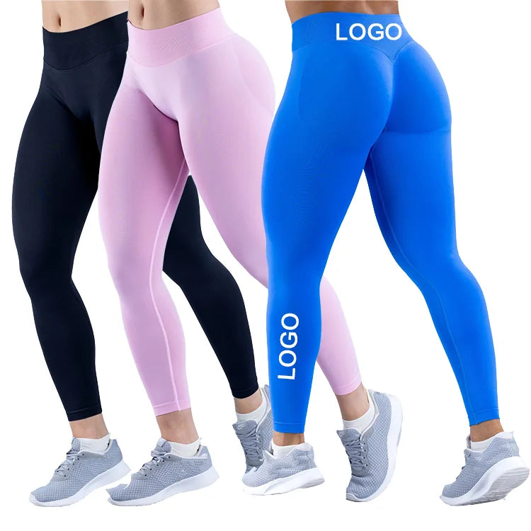 Janya Wholesale Women's Sports Clothing Low Waist Gym Fitness Pants Seamless Yoga Leggings with Scrunch Butt Workout Design