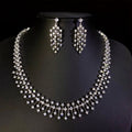 European and American Luxury Wedding Banquet Accessories Tassel Pendant Earrings Hip-hop Necklace Casual Versatile Set