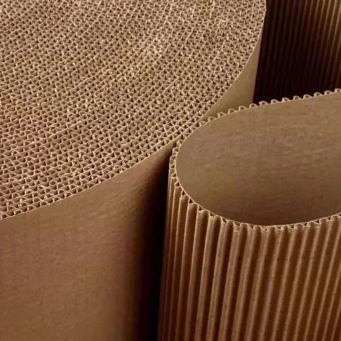 Buffer Kraft Wrapping Paper Single-sided Corrugated Paper Roll Kraft Paper