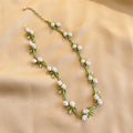 Handmade Unique Mother Pearl Colored Flower Chain Pendant Necklace Trendy for Gifts Weddings Parties Engagements Anniversaries