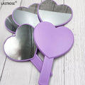 Hot Sale Purple Heart-Shape Pocket Travel Makeup Mirror OEM Logo Handheld Customizable Makeup Mirror