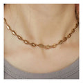 Chris April Fashion Jewelry PVD Gold Plated 316L Stainless Steel Bicycle Chain Necklace for Women