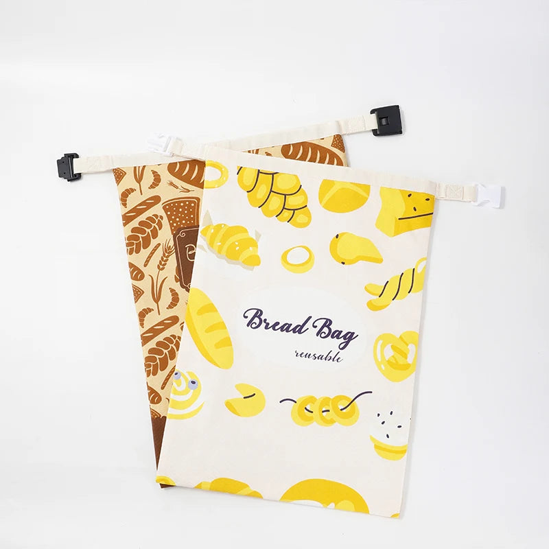 Green Eco-Friendly Reusable Cotton Storage TPU Liner Medium Folding Style Customizable Homemade Bread Solution Shopping Bag