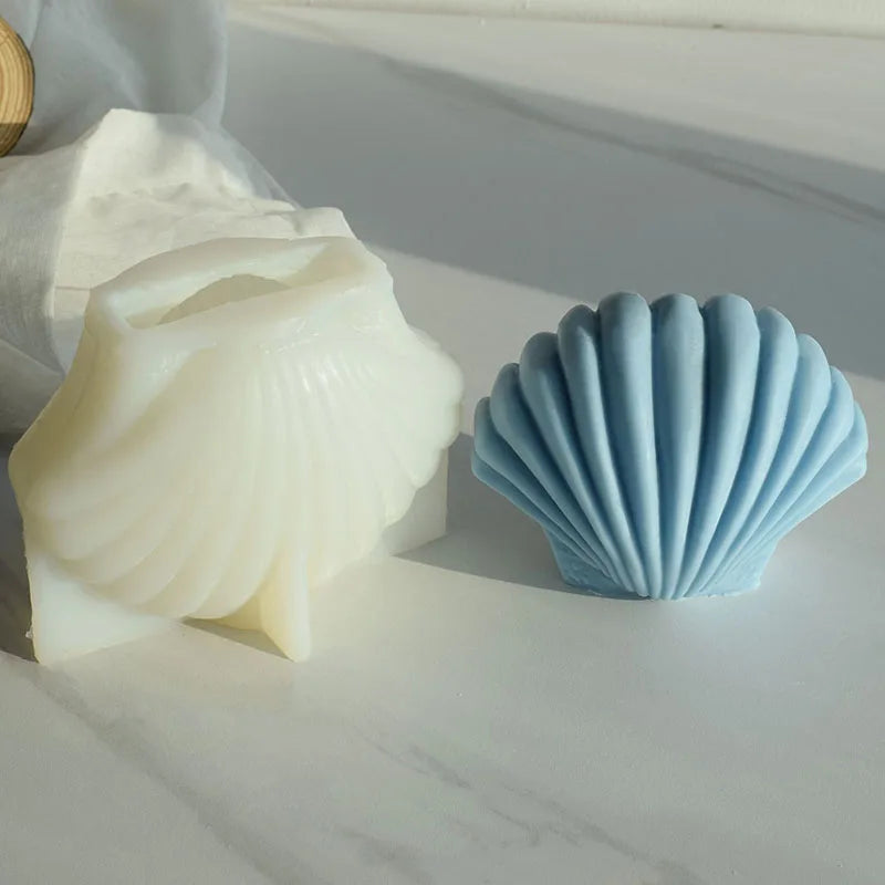3D Handmade DIY Luxury Art Scented Candle Silicone Mold Coral Shell Candle Mold for Candle Making