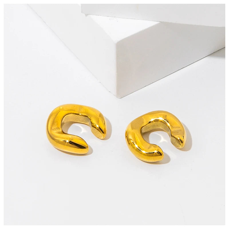 Powell 18K PVD New Arrival Stud Earrings Trendy Waterproof Stainless Steel Jewelry Tarnish-Free Zircon Non-Tarnish Wholesale