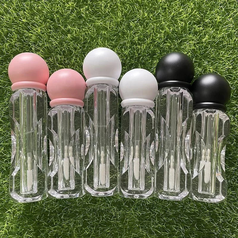 CY303 Wholesale 3ml 5ml Transparent Plastic Cylindrical Lip Gloss Tubes Empty Lip Oil Bottles for Cosmetics Packaging