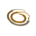 New Stylish Tarnish Free Wholesale Retro Stainless Steel 18K Gold Plated Wide Mesh Watchbelt Chain Bracelet for Women