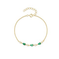 Fashion Jewelry 925 Sterling Silver Green Rose Red White Water Drop Round Zircon Gold Plated Friendship Bracelets for Women