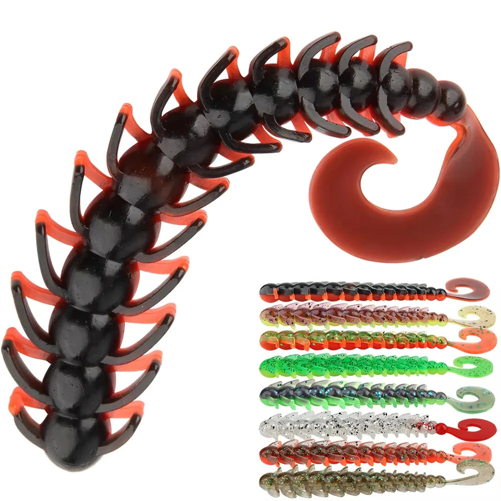 Spinpoler Fishing Lure 0.2oz/4.5in Bugsy Soft Baits Artificial Rock Sea Bass PVC Swimbait Winter Wobbler Tackle 5pcs/lot
