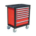 7 Drawer Tool Trolley and 5 Layer with 257 Pcs CRV Durable Tool Sets Steel Garage Storage Roller Cabinet Carton Package Red 49.1