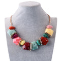 Boho Style African Trendy Acrylic Resin Bead Link Chain Environmental Friendly Necklace for Unisex Anniversary