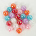 20MM Loose Beads Lot Mix Colors Gumball Bubblegum Hole Crack Acrylic Plastic Jewelry Making Kit Set Colorful Chunky