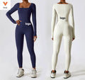 2026 Women's Jumpsuits & Playsuits Solid Pattern Yoga Clothing Yoga Sets for Women Breathable Fitness  Quick Drying Sportswear