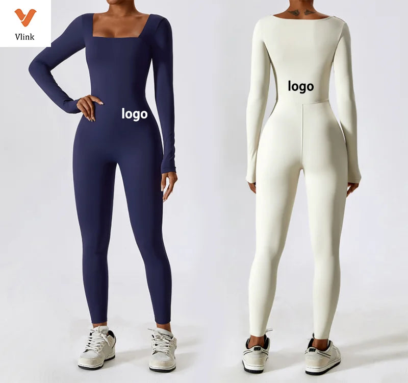 2026 Women's Jumpsuits & Playsuits Solid Pattern Yoga Clothing Yoga Sets for Women Breathable Fitness  Quick Drying Sportswear