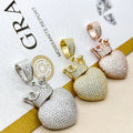 Factory Price Fine Jewelry Moissanite Cute Gold Paw Heart Necklace Custom Women Heart Diamond Pendant