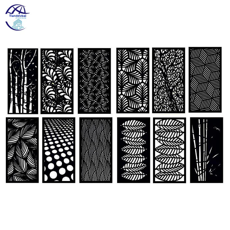 Custom Perforated Panels Metal Sheet Privacy Homes Garden Metal Fence Laser Cutting Fence Outdoor Privacy Panels