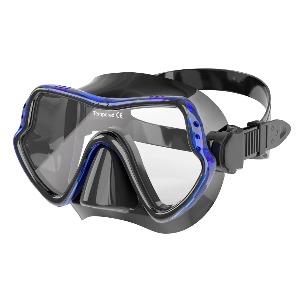 Good Quality Silicone Skirt Strap Scuba Diving Equipment EVA Box Freediving Floating Mask Dive Spear Fishing Face Snorkel Mask