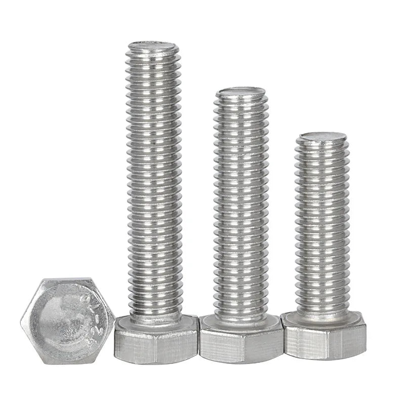 304 316 Stainless Steel Outer Hexagonal Bolt DIN933 Stainless Steel Hexagonal Screw M8M10M12M14M16M18