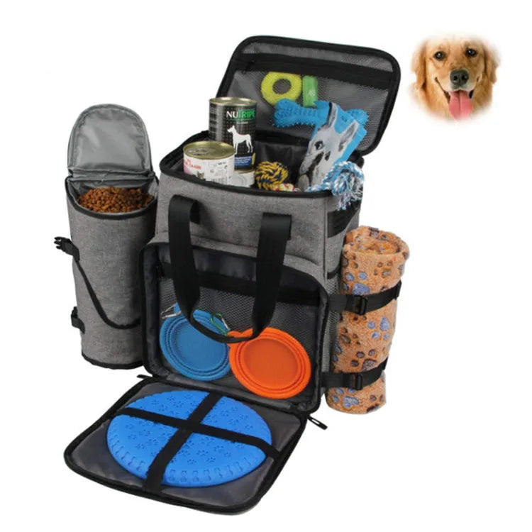 Portable 15KG Waterproof Dog Travel Bag Set Airline Approved for Food Travel for Pets