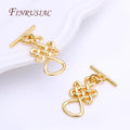 18K Gold Plated OT Clasp Bracelet Necklace Components Brass Chinese Knot Toggle Clasps for DIY Jewellery Crafts