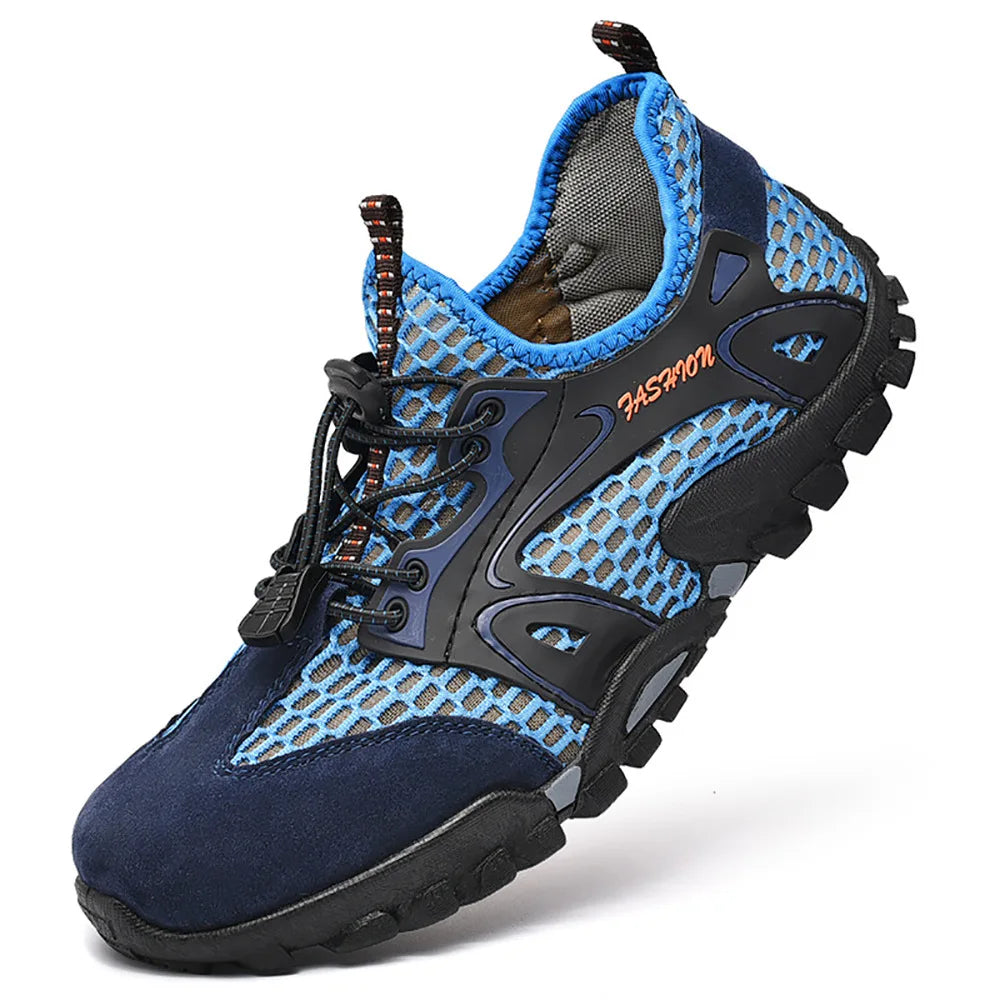 In Stock Men's Hiking Shoes  Autumn Breathable Outdoor Sports Breathable Lightweight Mesh Climbing Shoes for Climb and Wading