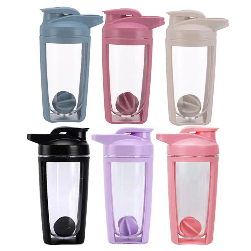 Customizable Logo 500ml  Double Layer Plastic Sports Shaker Water Bottle