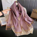 Newest Design Luxury Plain Solid Color Golden Thread Polyester Silk Organza Scarves Fashion Women Blingbling Glitter Shawls