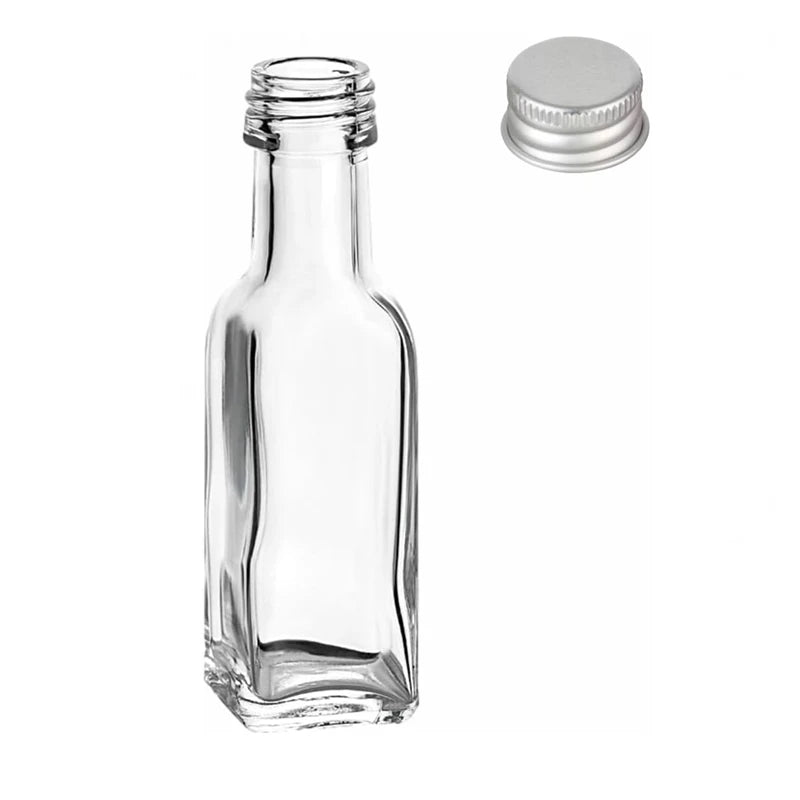 New Design FLINT 20 ML MARASCA Glass BOTTLE With Sliver Screw Cap  PP18 FINISH 20ml